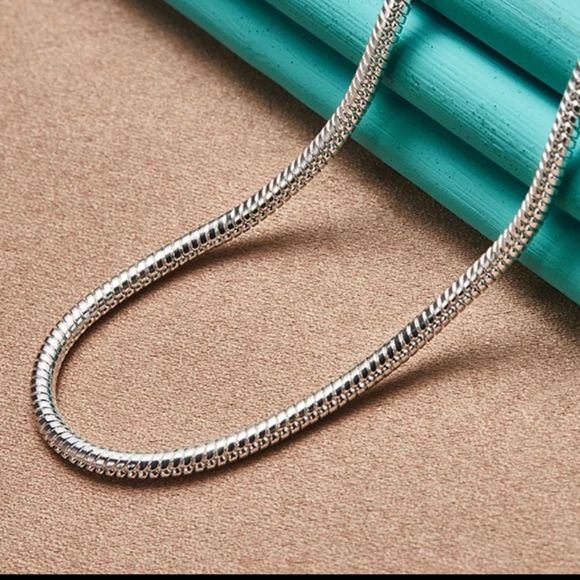 Lakeview Apparel Other - Men's 925 Sterling Silver 3MM Snake Chain Lobster Clasp Necklace 16 18 20 22 24"